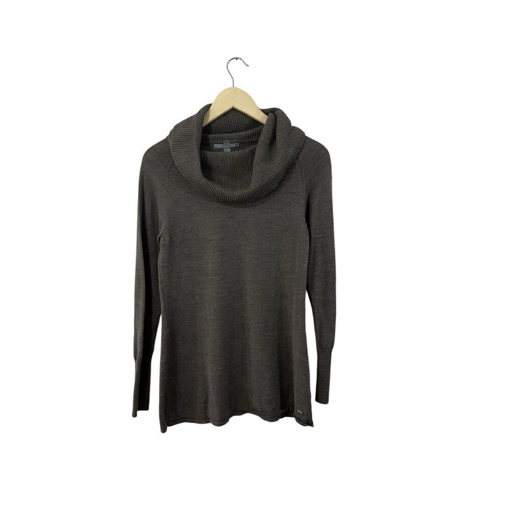 Smartwool Medium Sweater Merino Wool Blend Brown Mock Neck Pullover Womens